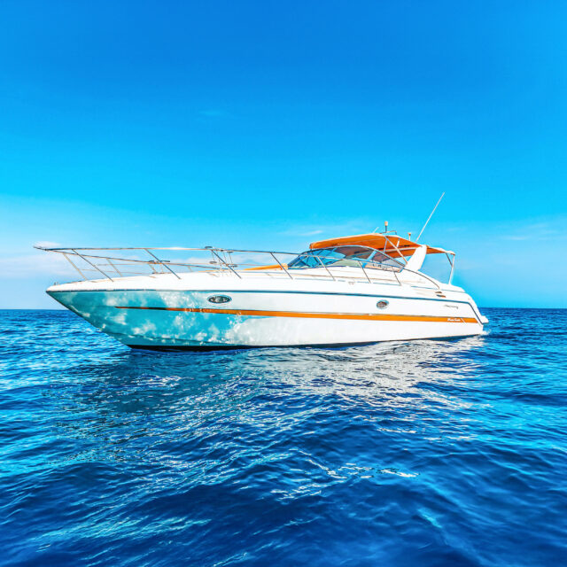 Alegria private cruises on crystal-clear Blue Caves Zakynthos